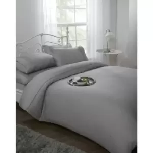 Image of Ritz Duvet Cover Set 300TC 100% Cotton Silver Sating Bedding Single