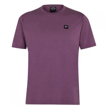 Image of Paul And Shark Sport Paul & Shark Sport Plain Logo T Shirt - Magenta 091