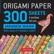 Image of Origami Paper - Japanese Washi Patterns- 4" (10cm) 300 sheets : Tuttle Origami Paper: High-Quality Origami Sheets Printed with 12 Different Designs