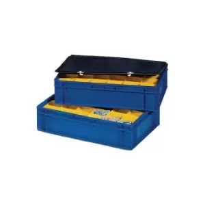 Image of Couvercle L300xl200 mm noir PP adapte a caisse de transport gerbable 4 pieces/ca