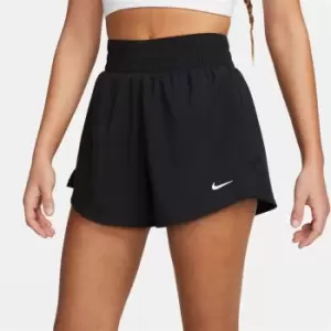 Image of Nike One Dri-FIT Womens High-Rise 3-Inch 2-in-1 Shorts - Black