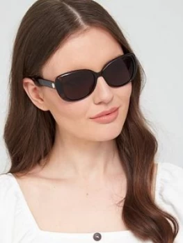 Image of Guess Gu7653 Oval Sunglasses - Havana