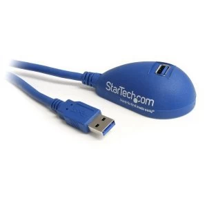 Image of 5 ft Desktop SuperSpeed USB 3.0 Extension Cable A to A MF