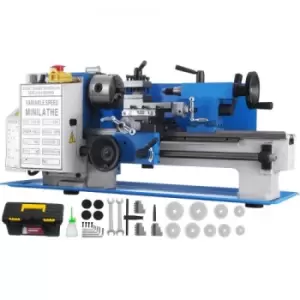Image of VEVOR Mini Metal Lathe Precision Variable Speed Scale Telescopic Sets Metal Wood Working Lathe Automatic with 3-jaw Self-Centering Chuck 0-300RPM (7x1