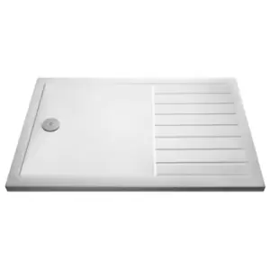 Image of 1700 x 800mm Low Profile Rectangular Walk In Shower Tray with Drying Area - Purity