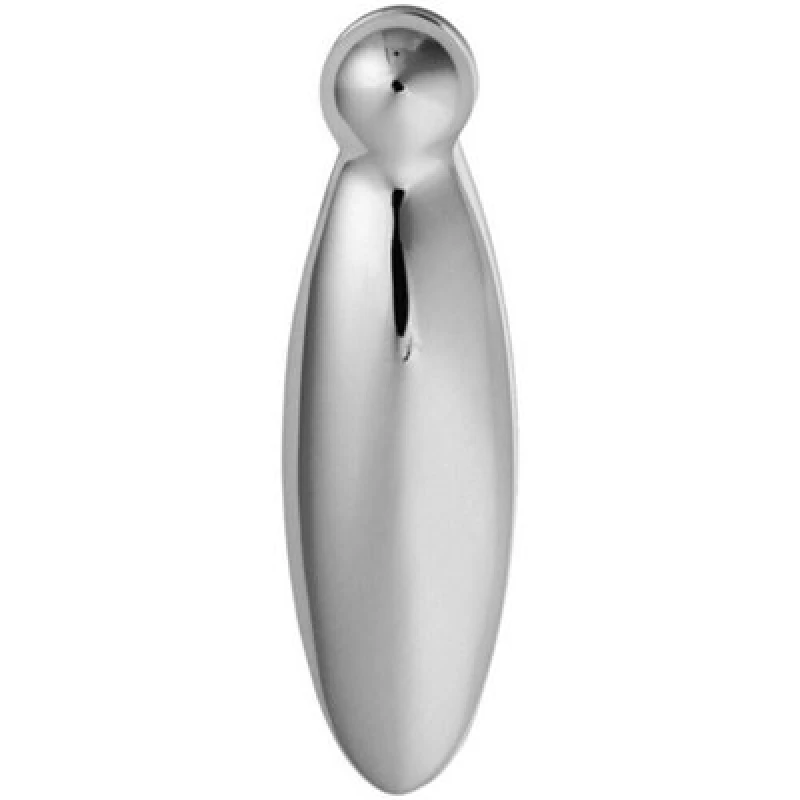 Image of Loops Pear Drop Shaped Lock Profile Escutcheon 60 x 18mm Polished Chrome Lock Cover Multi unisex