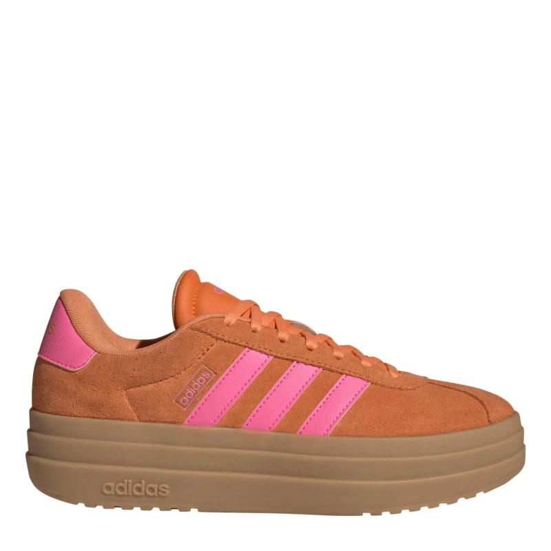 Image of adidas VL Court Bold Womens Trainers Orange/Pink/Gum female 5 (38)