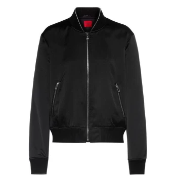 Image of Hugo Boss Panda Logo Bomber Jacket Black Size L Men