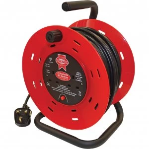 Image of Faithfull 2 Socket Cable Extension Reel 240v 25m