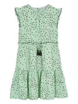 Image of Mintie By Mint Velvet Girls Lila Green Spot Dress - Green