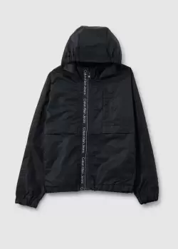 Image of Calvin Klein Kids Logo Tape Jacket In Ck Black