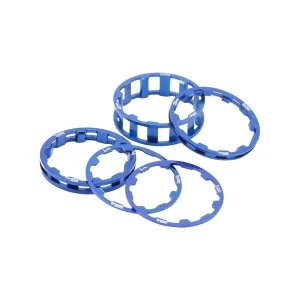 Image of Box Zero Stem Spacer Kit Blue 1 1/8