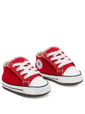 Image of Converse Chuck Taylor All Star Mid Cribster, Red/White, Size 2