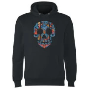 Image of Coco Skull Pattern Hoodie - Black