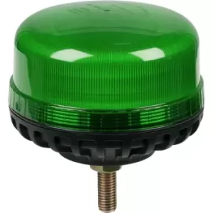 Image of 12V / 24V Fixed LED Rotating Green Beacon Light - 12mm Threaded Fixing Bolt
