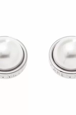 Image of Karen Millen Logo Pearl Stud Earrings KMJ1164-01-28