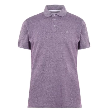 Image of Jack Wills Langold Jaspe Pique Polo - Plum
