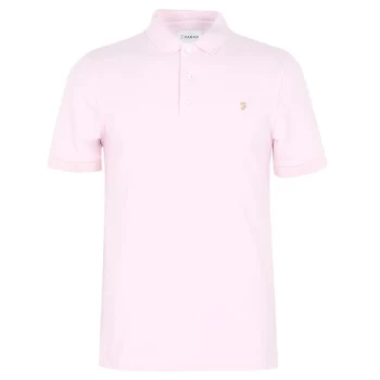 Image of Farah Blanes Short Sleeve Polo Shirt - 674 Cool Pink