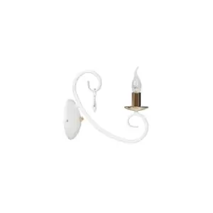 Image of Zanador White Candle Wall Lamp 1x E14