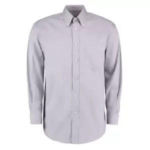 Image of Kustom Kit Mens Long Sleeve Corporate Oxford Shirt (20inch) (Silver Grey)