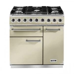 Image of Falcon F900DXDFCRBG 69740 90cm Deluxe Dual Fuel Range Cooker - Cream