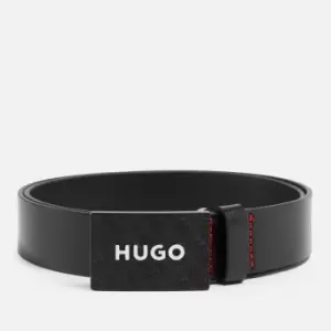 Image of HUGO Gilao-Z Logo-Detailed Leather Belt - 85cm