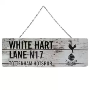 Image of Tottenham Hotspur FC Rustic Street Sign (One Size) (Grey/Black) - Grey/Black