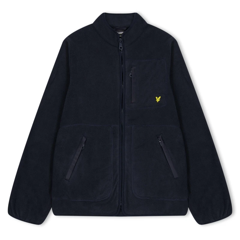 Image of Lyle and Scott Zip Thru Fleece Top Juniors - Black 7 - 8 Years
