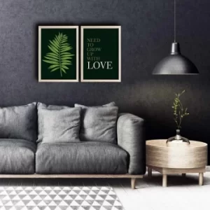 Image of 2PKCT-015 Multicolor Decorative Framed MDF Painting (2 Pieces)