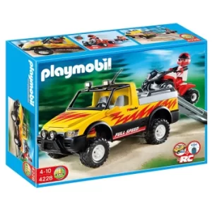 Image of Playmobil 4x4 Pick-up with Quad (4228)