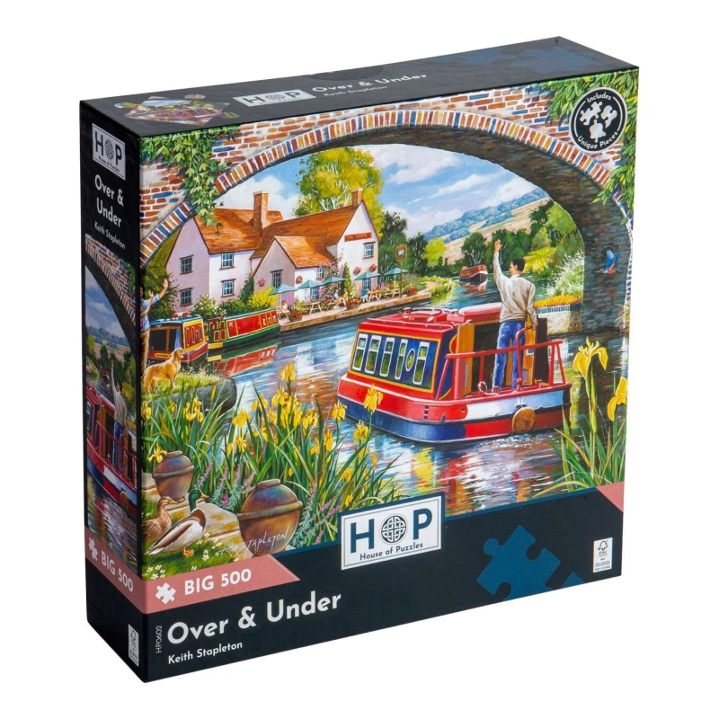Image of The House Of Puzzles Over & Under, BIG 500 Piece Jigsaw Puzzle Multi unisex