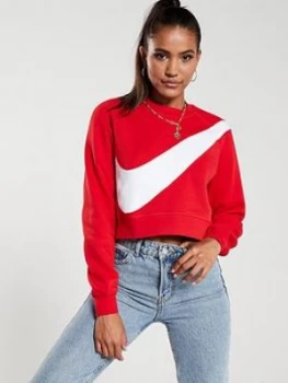 Image of Nike NSW Swoosh Sweat - Red , Red, Size Xxl, Women