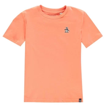 Image of Original Penguin Classic Logo T-Shirt - Orange