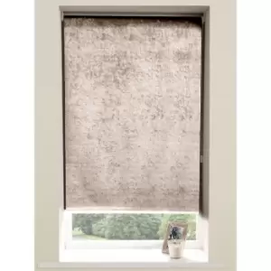 Image of Crushed Velvet Roller Blind Taupe 1.5 x 1.6 M