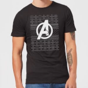 Image of Marvel Avengers Logo Mens Christmas T-Shirt - Black