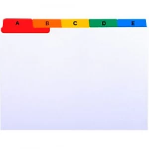 Image of Exacompta Alphabetical Index Cards 13997E 117x148mm A6 25 Parts (A-Z) Pack of 10