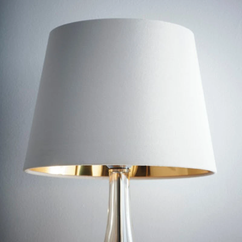 Image of K Living Velvet Empire Cream Shade For Ceiling And Table Lamp 10" Shade