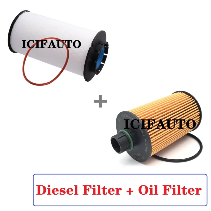 Image of Engine Oil Filter+Fuel Filter for Dodge RAM 1500 3.0L V6 14-17 OE# 68235275AA / 68235275AB / 68235275AC / 68229402AA