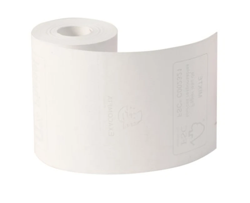 Image of Exacompta Zero Plastic Thermal Receipt Roll 57mm x 18m White (20 Pack) 40761E
