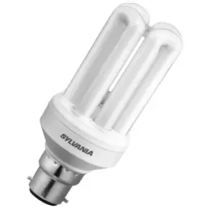 Image of Sylvania CFL Fast Start V2 Tubular 15W B22 Mini-Lynx Warm White Frosted
