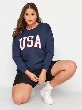 Image of Yours Logo Sweatshirt - Blue Size 26-28, Women