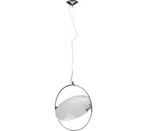 Image of INTERIORS by Premier Lunar Small Pendant Ceiling Light - White