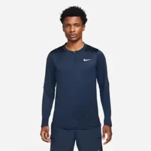 Image of Nike Dri-FIT Advantage Mens Half-Zip Tennis Top - Blue