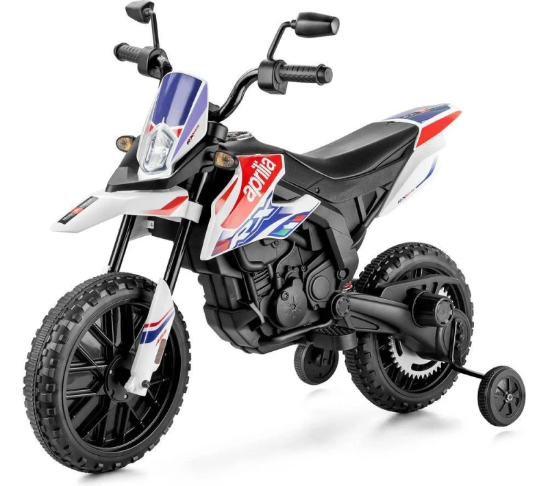 Image of XOOTZ Aprilia 12V Kids Electric Ride-On Bike - White 5031470273767
