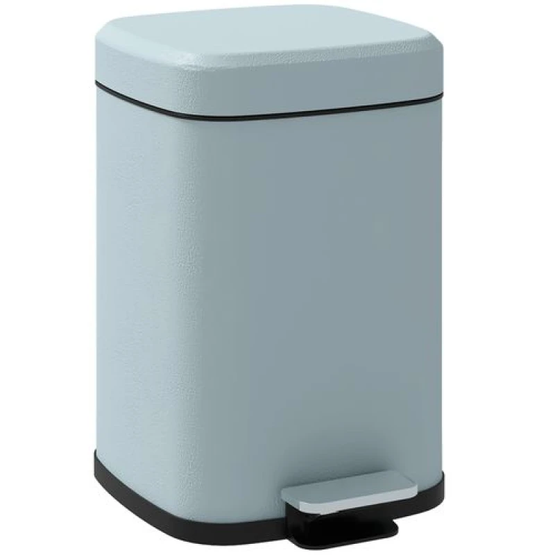 Image of HOMCOM HOMCOM Kitchen Pedal Bin, Metal Rubbish Bin with Soft-close Lid 12L-Light Green 5056725569389
