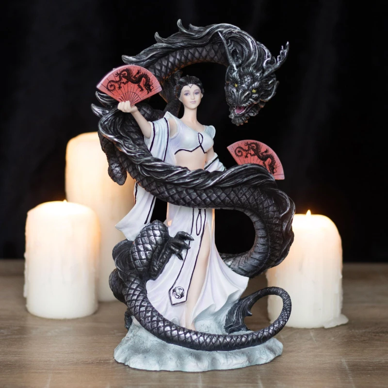 Image of Something Different Dragon Dance Figurine by Anne Stokes Black unisex One Size