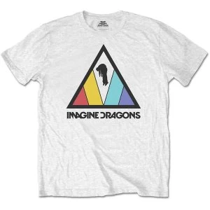 Image of Imagine Dragons - Triangle Logo Unisex Medium T-Shirt - White
