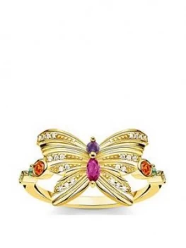 Image of Thomas Sabo Gold Plated Sterling Silver Butterfly Ring