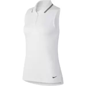 Image of Nike Dri-FIT Victory Womens Sleeveless Golf Polo - White