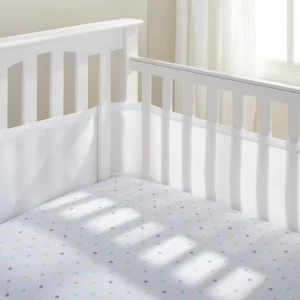 Image of BreathableBaby 4 Sided Cot Liner White Mist